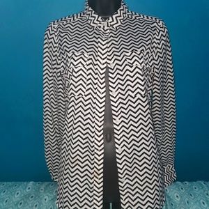 Zig Zag Button Up Shirt